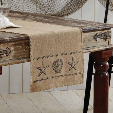 Sandy Tan Burlap Runner 13x72 VHC Brands - The Fox Decor